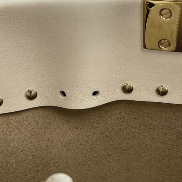 FENDI - Plexiglass Handle Sunshine Medium Cream Shopper Tote w/ Shoulder Strap - Picture 8 of 15